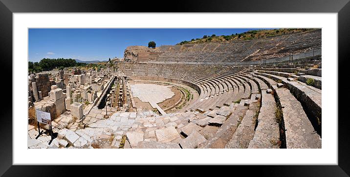 Ephesus Theatre Framed Mounted Print by Michael Oakes