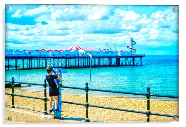 I Spy At Herne Bay Acrylic by Alison Chambers