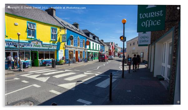 Dingle Town, County Kerry Acrylic by Derek Daniel