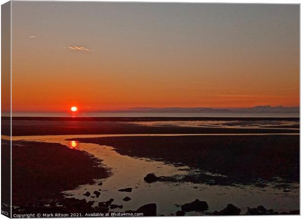 August Solway Sunset  Canvas Print by Mark Ritson