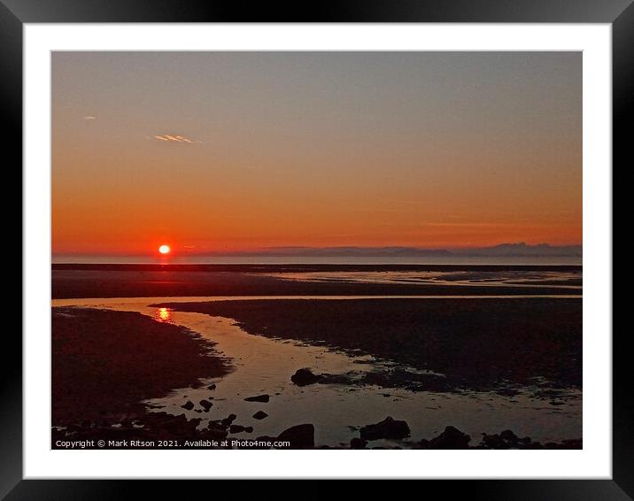 August Solway Sunset  Framed Mounted Print by Mark Ritson