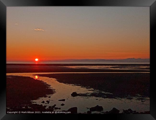 August Solway Sunset  Framed Print by Mark Ritson