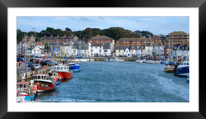 Weymouth Harbour Dorset Framed Mounted Print by Diana Mower