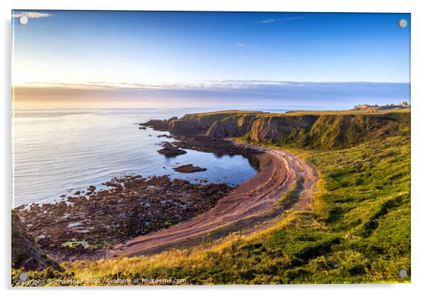 Strathlethan Bay Aberdeenshire Acrylic by Jim Monk