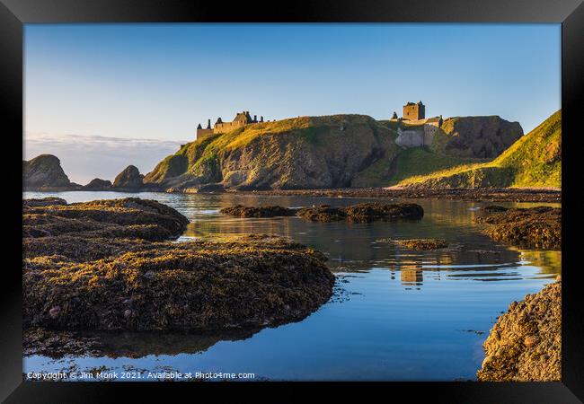 Dunnottar Castle from Castle Haven Framed Print by Jim Monk