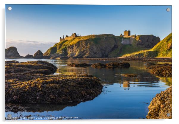 Dunnottar Castle from Castle Haven Acrylic by Jim Monk