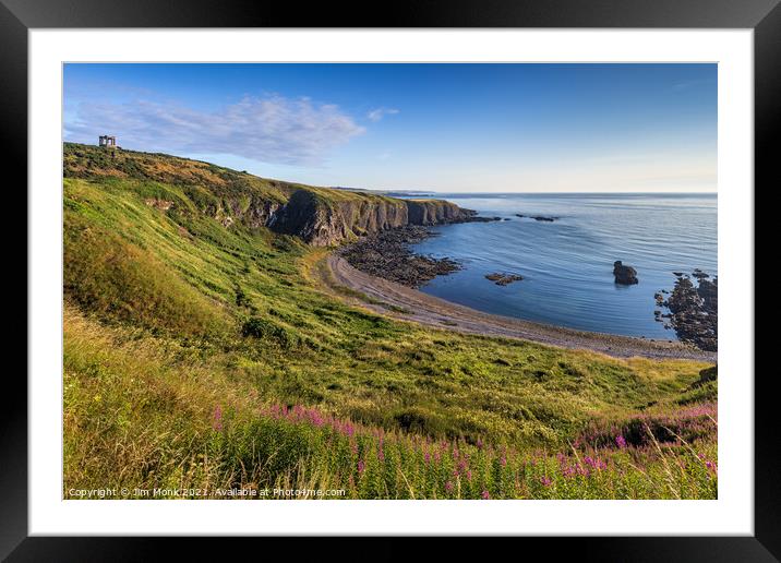 Strathlethan Bay, Aberdeenshire Framed Mounted Print by Jim Monk