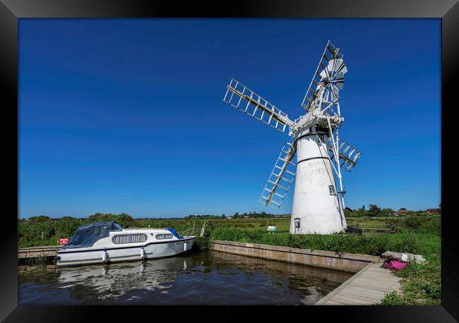 Thurne dyke drainage mill Framed Print by Andrew Sharpe