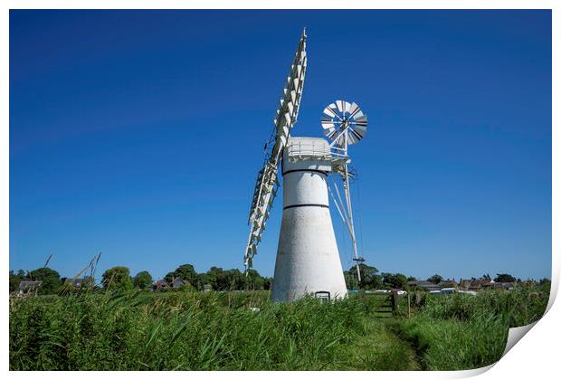 Thurne dyke drainage mill Print by Andrew Sharpe