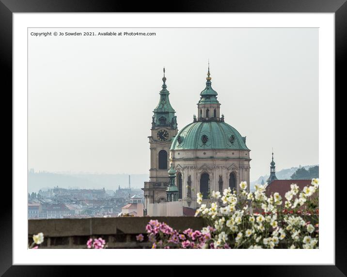 View from Prague Castle Framed Mounted Print by Jo Sowden