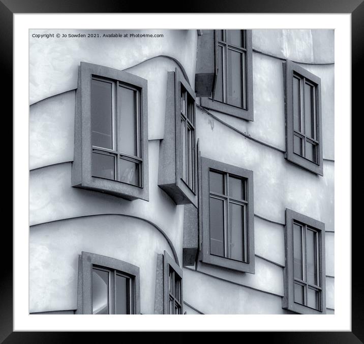 Dancing house Architecture, Prague Framed Mounted Print by Jo Sowden