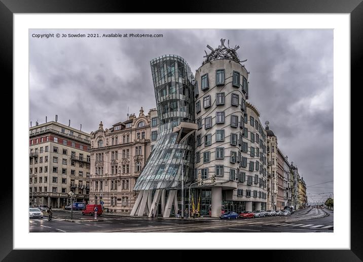 The Dancing House, Prague Framed Mounted Print by Jo Sowden