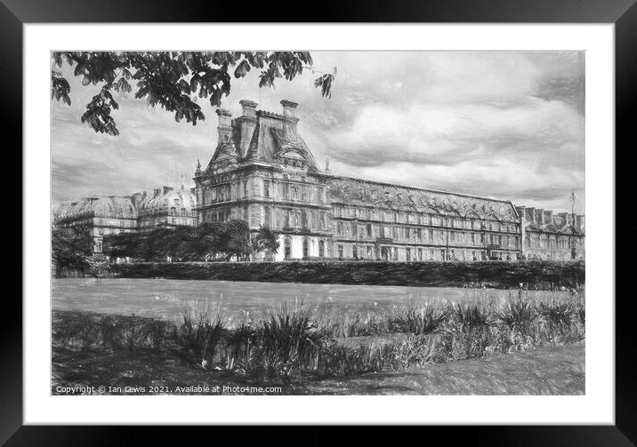 The Louvre Palace Framed Mounted Print by Ian Lewis