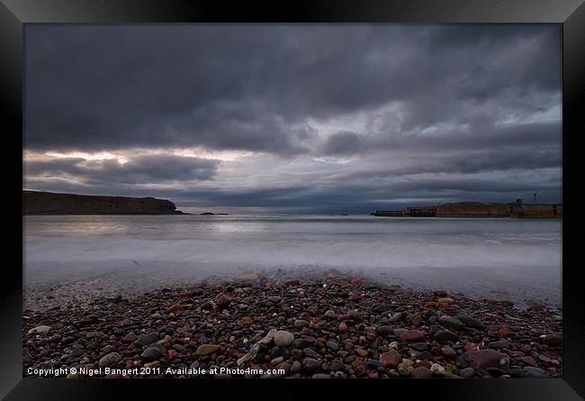 Eyemouth Harbour Sunset Framed Print by Nigel Bangert