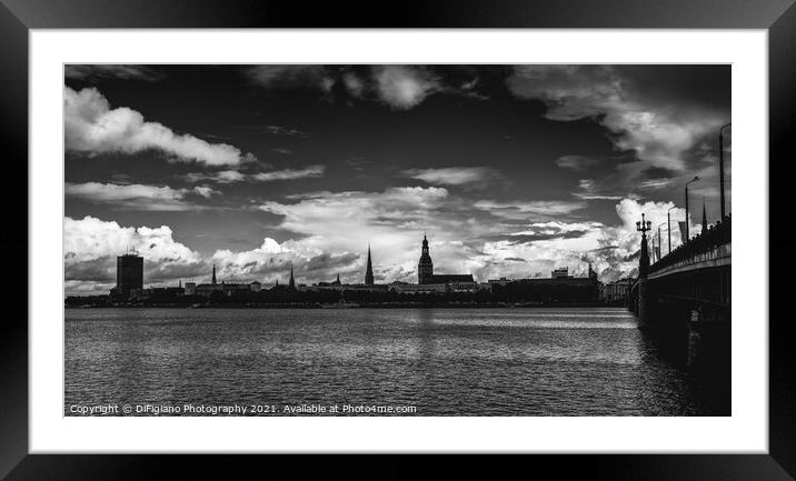 Riga Cityscape Framed Mounted Print by DiFigiano Photography
