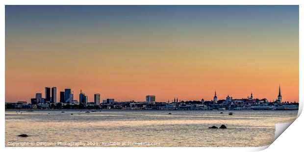 Tallinn Skyline Print by DiFigiano Photography