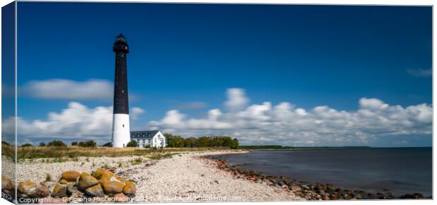 Sorve Lighthouse Panorama Canvas Print by DiFigiano Photography