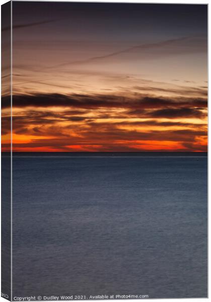 Tranquil Red Sunset Canvas Print by Dudley Wood
