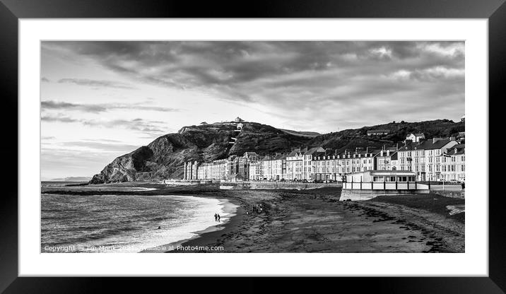 North Beach and Seafront, Aberystwyth. Framed Mounted Print by Jim Monk