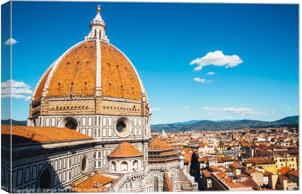 Florence Cathedral and old town Canvas Print by Sanga Park