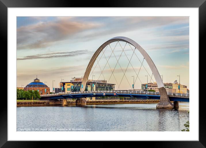The Squinty Bridge, Glasgow. Framed Mounted Print by Jim Monk