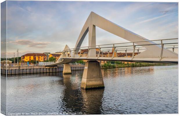 The Squiggly Bridge, Glasgow Canvas Print by Jim Monk