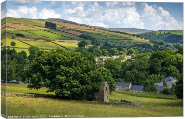 View over Hayfield Canvas Print by Jim Monk