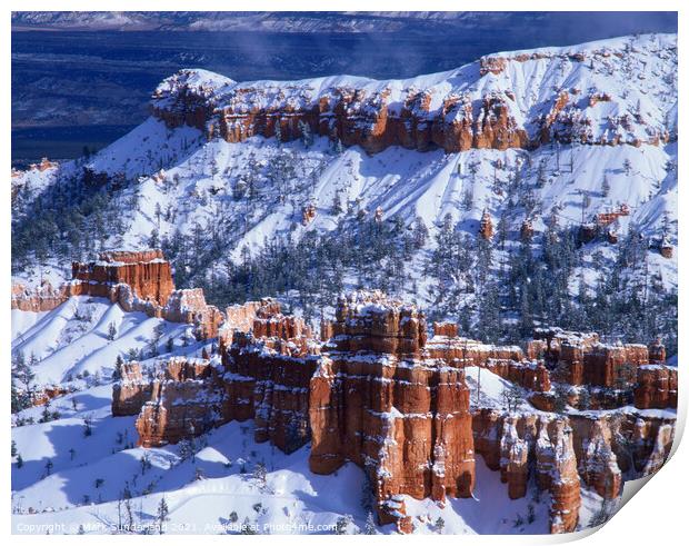 Bryce Canyon in Winter Utah Print by Mark Sunderland