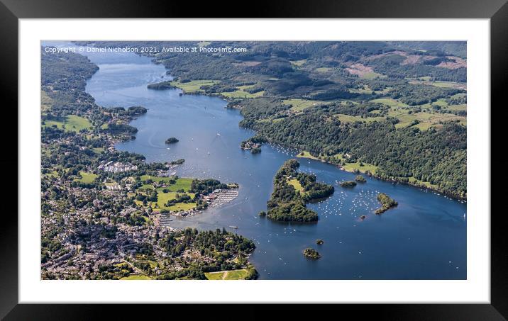 Summer's Day on Windermere, Lake District Framed Mounted Print by Daniel Nicholson