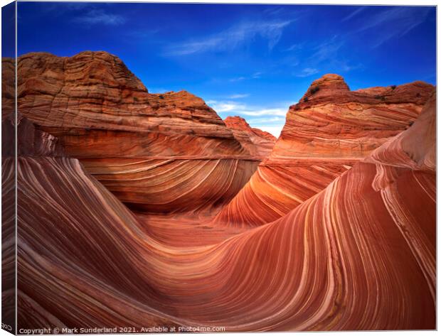 The Wave at Coyote Buttes Canvas Print by Mark Sunderland