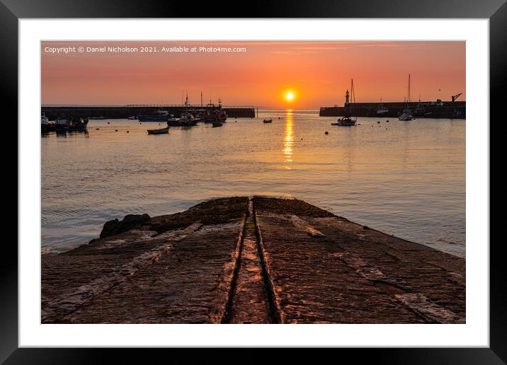 Mevagissey Harbour Sunrise, Cornwall Framed Mounted Print by Daniel Nicholson