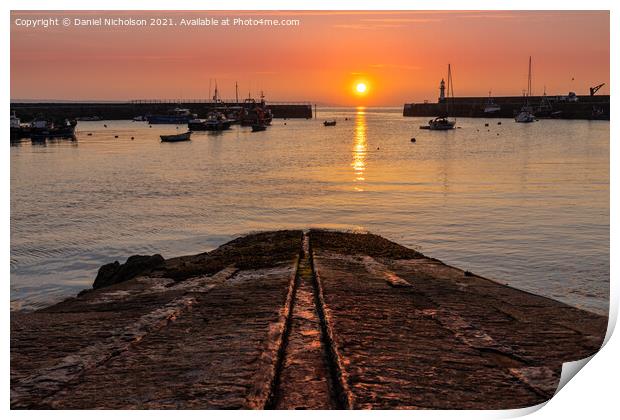 Mevagissey Harbour Sunrise, Cornwall Print by Daniel Nicholson