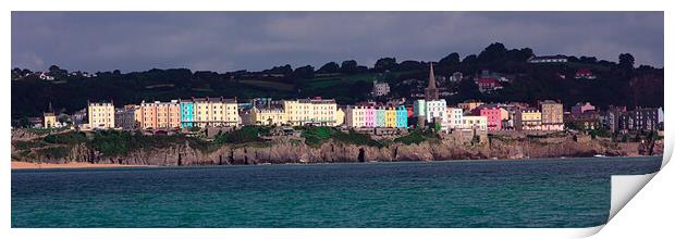 Tenby Panorama from the Sea Print by Jeremy Hayden
