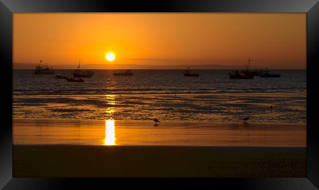 Tenby North Beach Sunrise Framed Print by Jeremy Hayden