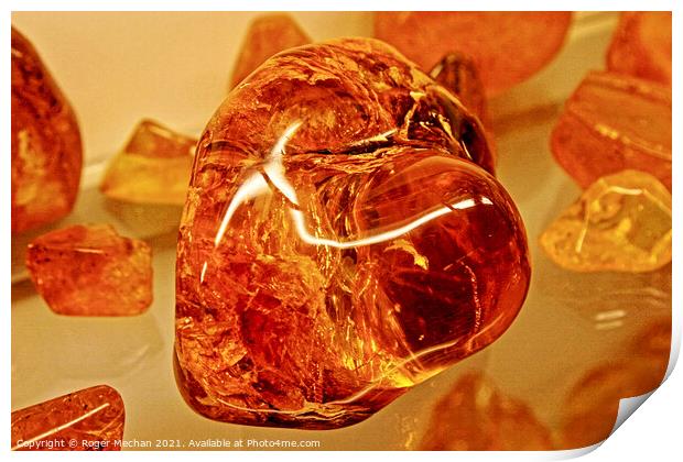 Translucent Tree Amber Resin Print by Roger Mechan