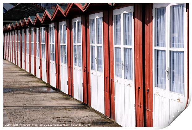 Cheerful Huts by the Seashore Print by Roger Mechan