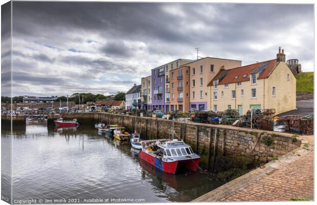 St Andrews Harbour in Fife Canvas Print by Jim Monk