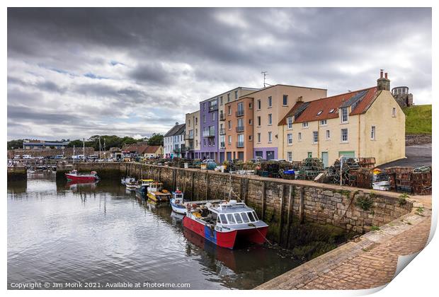 St Andrews Harbour in Fife Print by Jim Monk