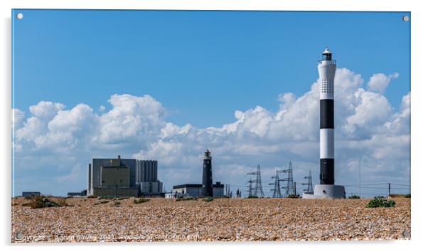 Dungeness, Kent Acrylic by Adrian Rowley