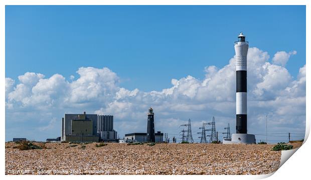 Dungeness, Kent Print by Adrian Rowley