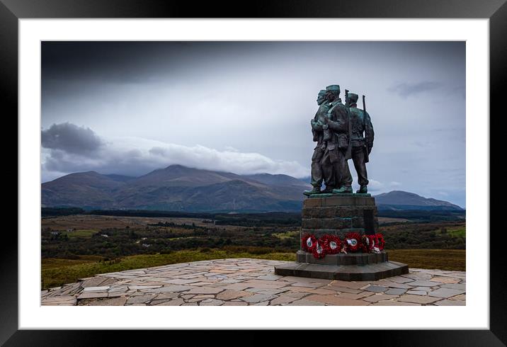 Commando War Memorial, Spean Bridge, Scotland. Framed Mounted Print by Colin Allen