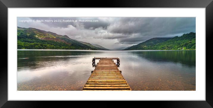 Panoramic View of Loch Earn Perthshire Scotland Framed Mounted Print by Navin Mistry