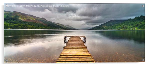 Panoramic View of Loch Earn Perthshire Scotland Acrylic by Navin Mistry