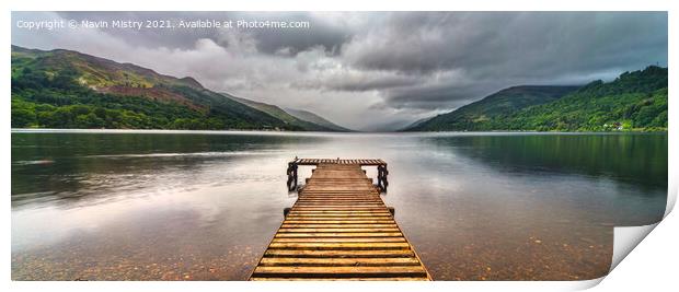 Panoramic View of Loch Earn Perthshire Scotland Print by Navin Mistry