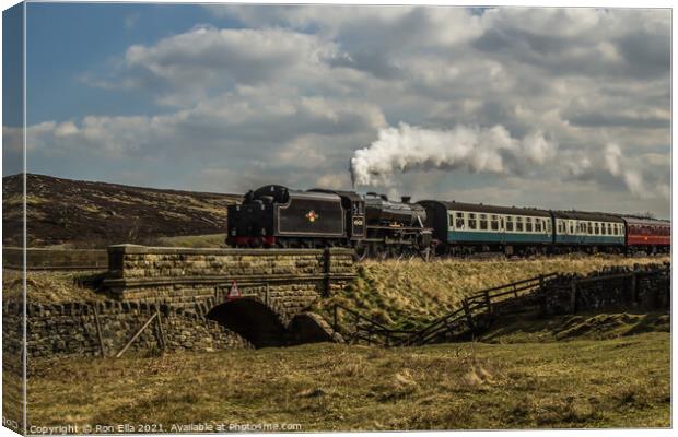 The Enchanting Yorkshire Moors Train Canvas Print by Ron Ella