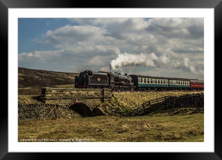 The Enchanting Yorkshire Moors Train Framed Mounted Print by Ron Ella
