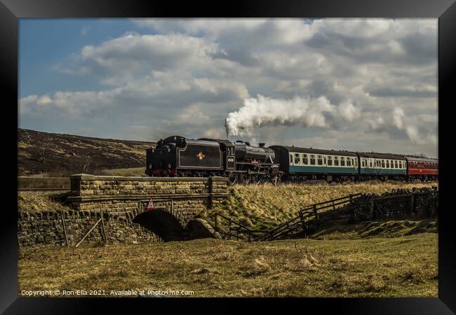 The Enchanting Yorkshire Moors Train Framed Print by Ron Ella