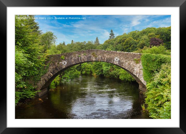 The Ross Bridge Comrie, Perthshire Scotland Framed Mounted Print by Navin Mistry