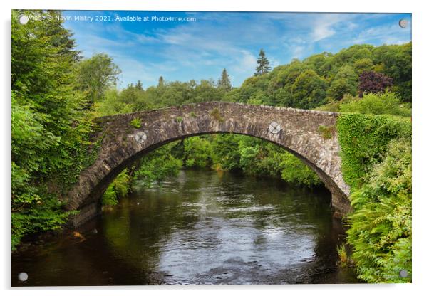 The Ross Bridge Comrie, Perthshire Scotland Acrylic by Navin Mistry