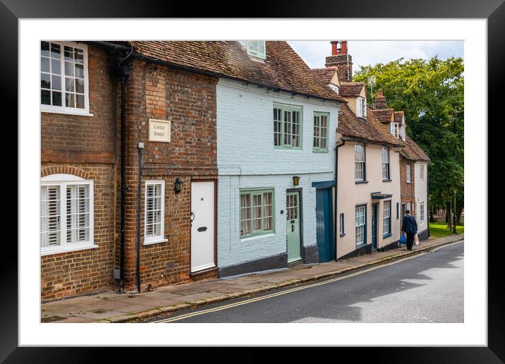 Castle Street in old Aylesbury Framed Mounted Print by Kevin Hellon